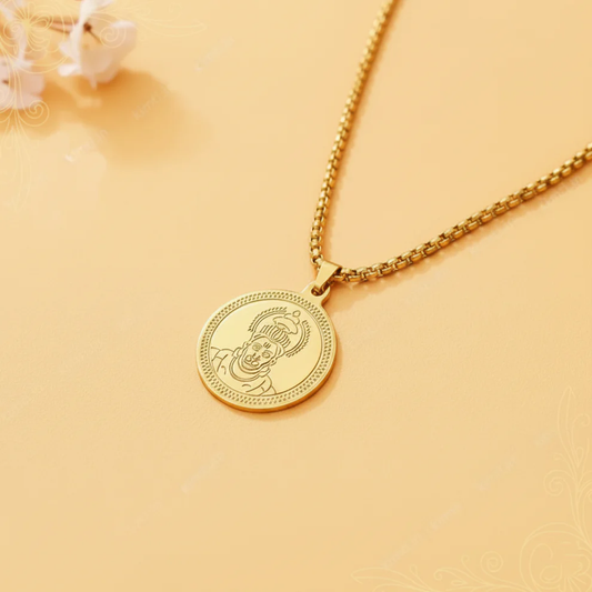 Gold Plated Hanuman Locket With Chain
